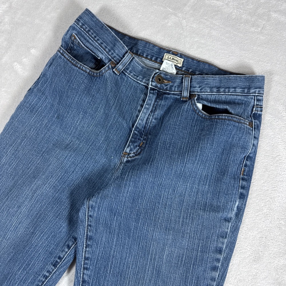 Vintage LL Bean Med Wash Straight Leg Jeans Women's Size 10 Reg (28X29) 90s/Y2K